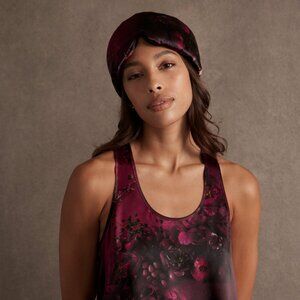 NWT Lunya Lunya x Rosandich Washable Silk Sleep Mask Size LRouge Reverie / L